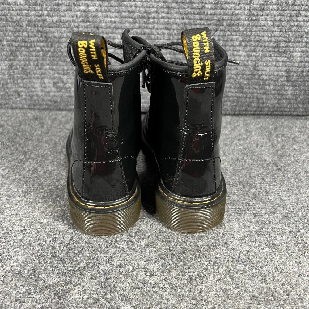 Dr. Martens Boots Shoes Junior 1460‎ Youth Size 2 Black Leather Lace Up Zip Up